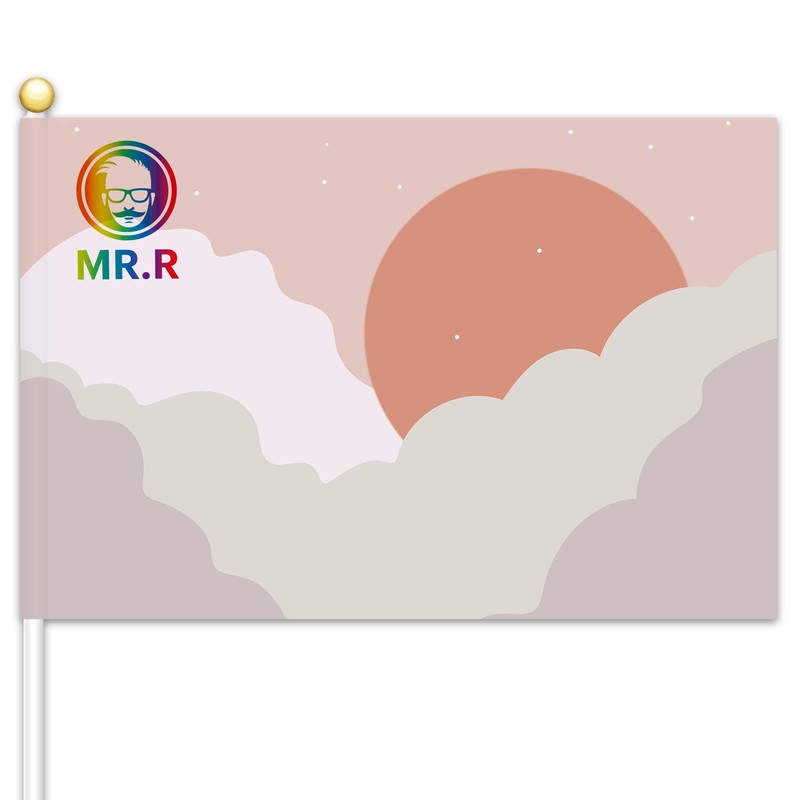 MR.R 36 Pieces Sublimation Blanks Polyester White Small Mini Banner