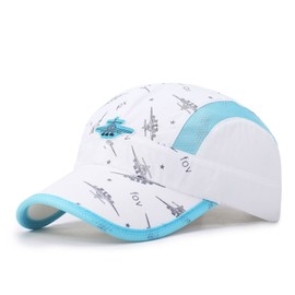 Home Prefer Kids Boys Lightweight Quick Drying Sun Hat Outdoor Sports UV Protection Caps Mesh Side Ball Cap White