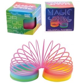 Ferro Stars Spiral Children's Toy Spiral Stair Runner Spring Rainbow Step Spring Neon Colours 7.5 x 7.5 cm