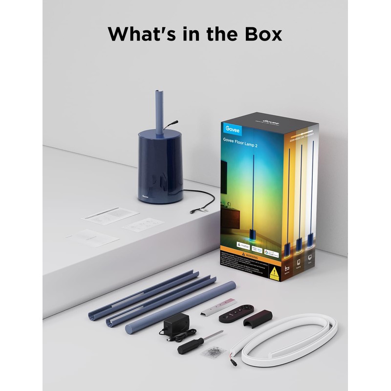 Govee Floor Lamp 2 with Matter, RGBIC, Warm Cool White