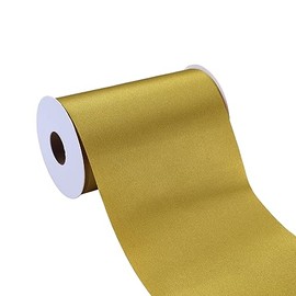 VATIN 4 Inch Wide Gold Satin Solid Ribbon - Large Ribbon for Grand Opening, Wedding, Festival Decoration - 11 Yards