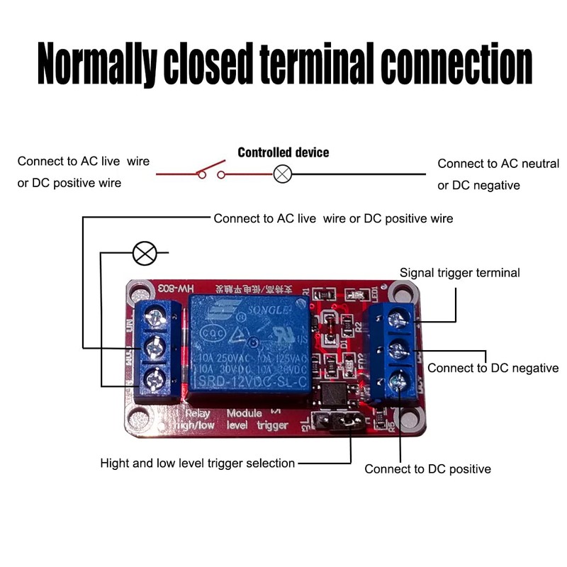 BuxiuGK 6 Pcs Relay Module 12V,1 Channel Relay Board Relay