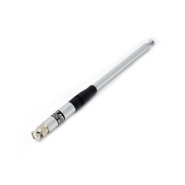 vhbw Antenna Compatible with FDC FD-6288 Radio - Extendible 23 cm - 120 cm, BNC Plug, Silver