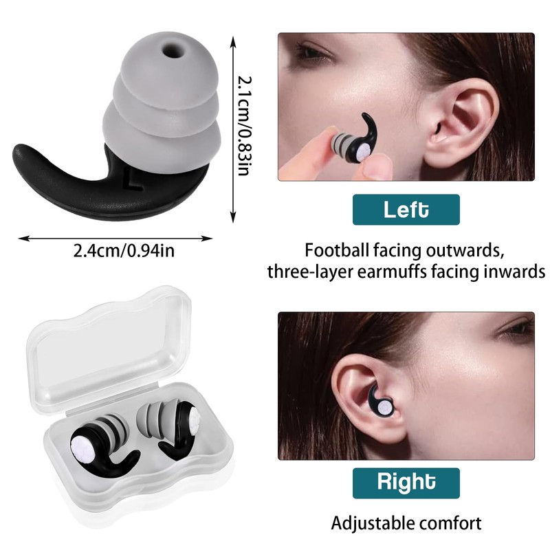 SHUOHONG Ear Plugs for Sleeping, Soft 3D Shape Sleep Ear