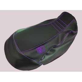 Hidden Comfort Camo HCC Racing ATV seat Cover Compatible with CAN AM Renegade 1000 XMR Screw IT Black Gripper & Purple SEAT Cover