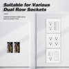 4 Pack Decorator Outlet Covers Wall Plate, Standard Size 2-Gang