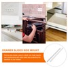 Angoily 2pcs Plastic Drawer Slides Full Extension Drawer Rails for