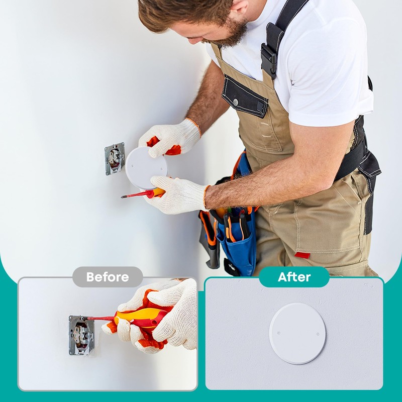 Wuno Shop 3 Pcs Smoke Detecte Cover Plate, 5 Inch