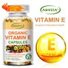 Organic Vitamin E 60120 Capsules D-Alpha Tocopherol Complex 180mg Antioxidant Immune Health Vegan Capsules, 2, 120 Tablets / 오가닉 비타민E 60120캡슐 D-알파 토코페롤 복합체 180mg 항산화 면역 건강 비건 캡슐, 2개, 120정