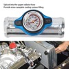 38mm/1.5in Inline Radiator Hose Filler Aluminum With Temperature Gauge for