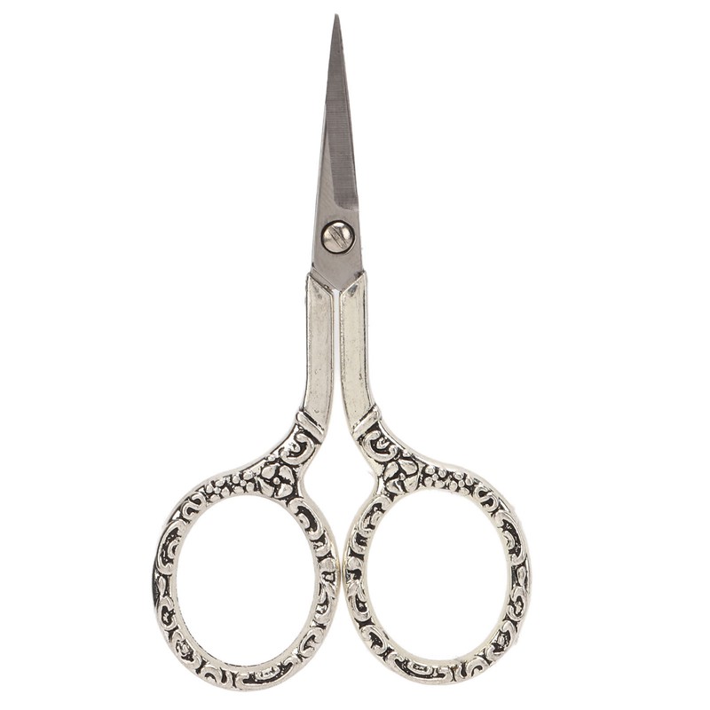 Sewing Scissors Vintage Chain Silver Bauhinia Stainless Steel Pointed Small