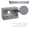 TayMac TB7100S Electrical Box 3-Gang Die Cast, Aluminum 1-Inch Thread,