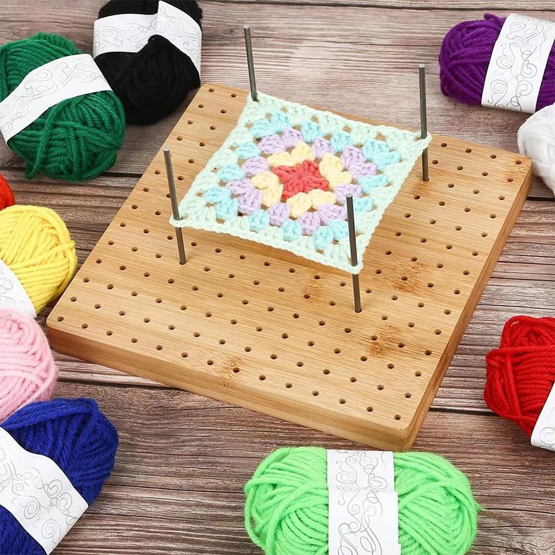 ieron Crochet Locking Board and Pins - Reusable High Quality