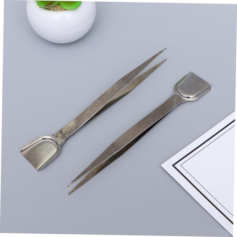 Hohopeti 2pcs Professional Jewelry Tool Tweezers with Spatula for Rhinestone
