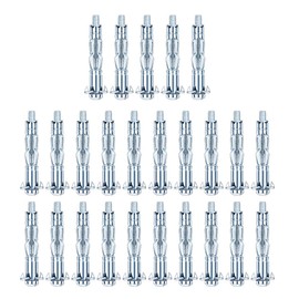 25pcs M4×38 Heavy Duty Hollow Wall Anchors Metal Fixings Anchors Plugs Expansion Screw Bolts for Drywall Sheetrock Wall Fixings