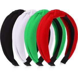 Yilloog 4 Pcs Knotted Headband Elegant Headbands for Women Non Slip for Hair Accessories Outfit Wedding Holiday Party Gift (Bubble)