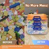 MJLDPOY 3 Layers Toy Organizer Box, Adjustable Compartments Building Blocks