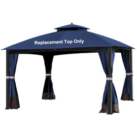 SCOCANOPY Replacement Canopy Cover for Windsor Gazebo L-GZ717PST-C, 810213583,South Hampton Gazebo L-GZ659PST,A111011500 (Navy Blue)