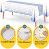 5 Pack Disposable Plastic Tablecloth,137x274cm Gold Stamping Dot Rectangular Table