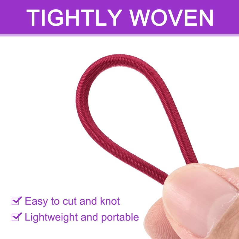 DMiotech 3mm Shock Cord, 3 M Deep Red Bungee Cord