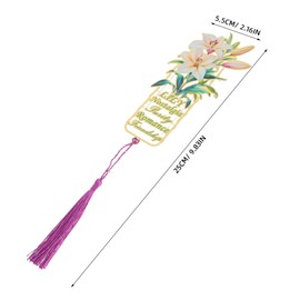 GANAZONO Beautiful Flower Themed Bookmark Lightweight Floral Page Marker for Book Elegant Reading Accessory Charming Aesthetic Design for Study Guides and Daily Reading
