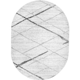 nuLOOM Thigpen Contemporary Area Rug, 5' x 8' Oval, Grey