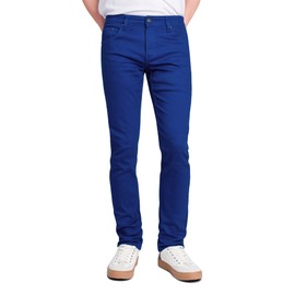 VICTORIOUS Men's Skinny Fit Color Stretch Jeans DL937 - Royal Blue - 34/32