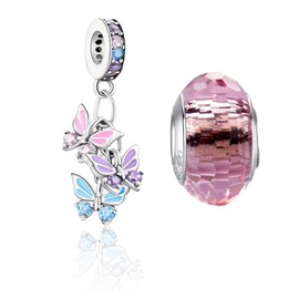 LNQOBU 925 Sterling Silver Charms for Bracelets and Necklaces Pendants Beads Mother's Day Charms Jewelry Gift for Women Girls