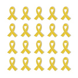 Yellow Ribbon Pin Hostages Israel Bring Them Home Pin Prayer Blessing Brooch Pin Mental Health Awareness Pins Support Campaign Charity Donation Event Gift Accessories (20pcs yellow pins)