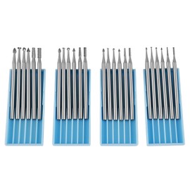 dcvbny 24 Pcs 3/32" (2.3mm) Round Shank Tungsten Steel Wood Carving Drill Bits for Rotary Tools, Compatible with Engraving Pen, Ideal for Precision Wood Olive Amber Engraving and Crafting