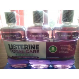 LISTERINE (THREE BOTTLES) MINT MOUTHWASH 1 LITER BTL LISTERINE TOTAL CARE SHIPS PRIORITY