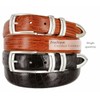 Harbor Italian Calfskin Genuine Leather Designer Golf Dress Belt 1-1/8"(30mm)