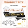 3Pcs Bride and Groom Sash Set, Just Married Decorations, Just