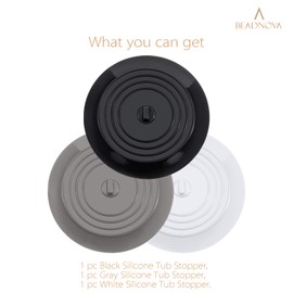 BEADNOVA Bath Tub Drain Plug Bathtub Drain Stopper Bath Tub Plug Bath Drain Cover Bathtub Drain Cover Shower Stopper Shower Plug for Bath (6 Inches, 3 Pack, Mix Color)