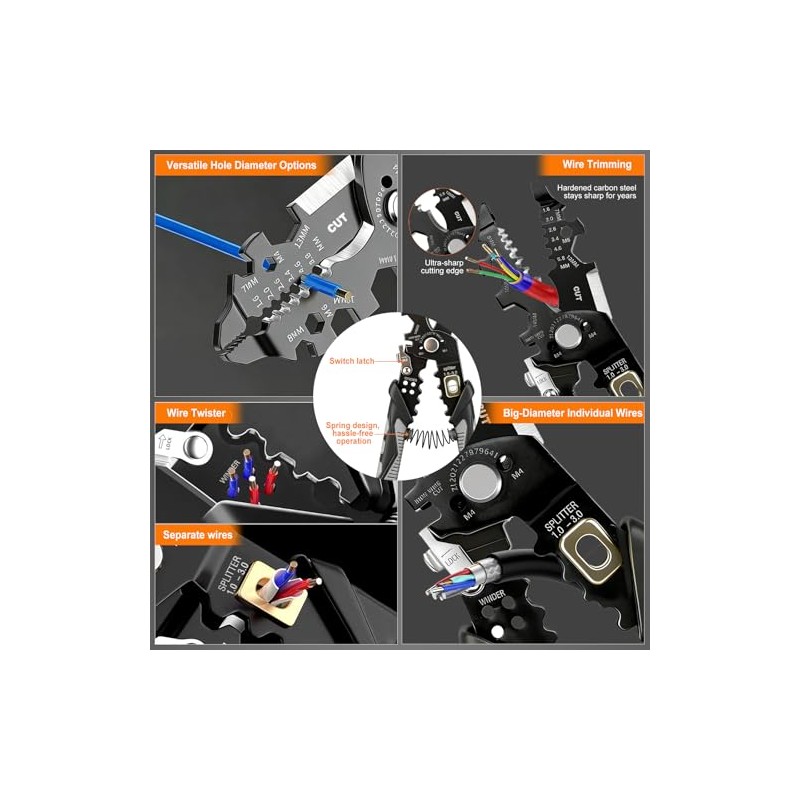 25-in-1 Multifunctional Wire Stripper - Professional Wire Stripper Tool for