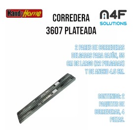 Handyhome Corredera Cajón Handy Home 55cm X 4.5cm 2paquetes 4pz 3607