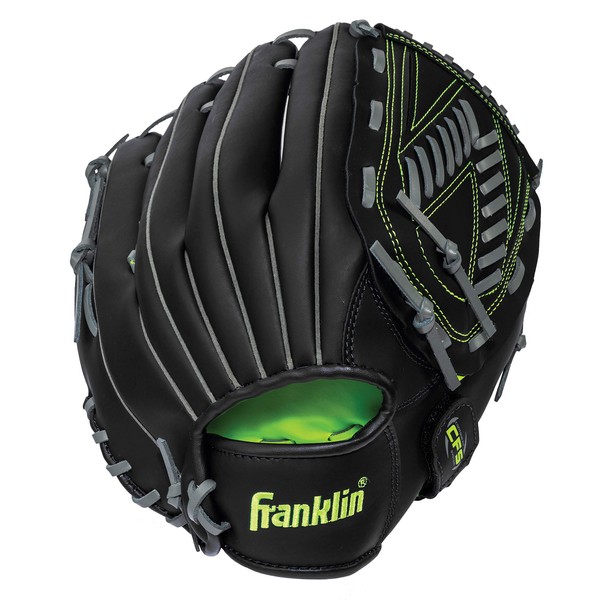 Franklin Sports Baseball and Softball Glove - Fieldmaster Midnight Adult + Youth Baseball Gloves - Infield + Outfield Mitt - Right Hand Throw - 13"