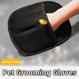 Double Sided Grooming Glove for Pets, 2025 New Pet Hair Remover Gloves for Dog & Cat, Reusable Pet Hair Remover Glove for Washing, Deshedding, Grooming (2Pcs)