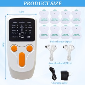 Period Simulator Labor Simulator Stimulation Current Device Period Simulator Against Device Pain Therapy with 2 Connection Cable 1 Charger 8 Electrode Plates 1 User Manual for Pain Relief Muscle Building