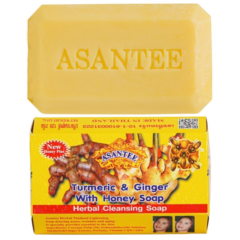 ASANTEE Tumeric & Ginger With Honey Cleansing Soap (Pack of