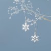 SLUYNZ 925 Sterling Silver Christmas Snowflake Earrings Drop for Women