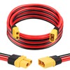 MOOKEERF XT60 Extension Cable 10AWG 6FT XT60 to XT60 Cable