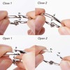 AMOSTBY Loose Leaf Binder Rings,20Pcs Binder Rings Keychain,Key Rings for