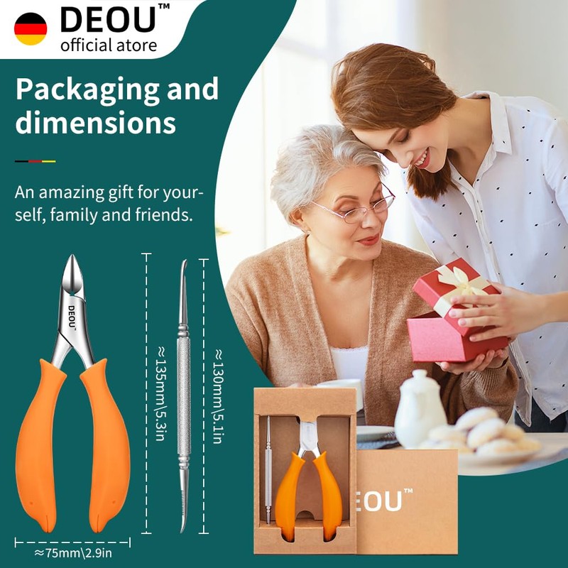 DEOU Thick Nail Manicure Heavy Duty Inlay Nail Clippers, Professional
