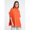 aleva Women's Gaya Knitted Poncho, orange