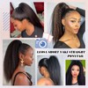 LEOSA Ponytail Extension 14 inch Drawstring Ponytails for Black Women