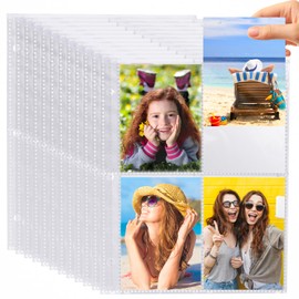 480 Pockets Trading Card Sleeves, Pack of 60 Empty Portfolio Folder Films Double-Sided A5, Transparent Card Sleeves Photocard Sleeves for Ring Binders, Trading Card Accessories for Playing Cards