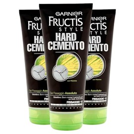 Garnier Fructis Style Gel Hard Cement Hold 10 Absolute Fix with Fortifying Vitamins Extra Duration - 3 bottles of 200ml
