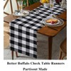 Partisout Buffalo Check Table Runner Checked Table Runner with Tassel
