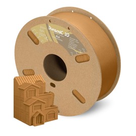 DURAMIC 3D PLA Filament 1.75mm Light Brown 1kg Spool, Jam-Free High Stifness 3D Printing Filament with Cardboard Spool, No-Tangling No-Clogging Dimensional Accuracy 99% +/- 0.03 mm